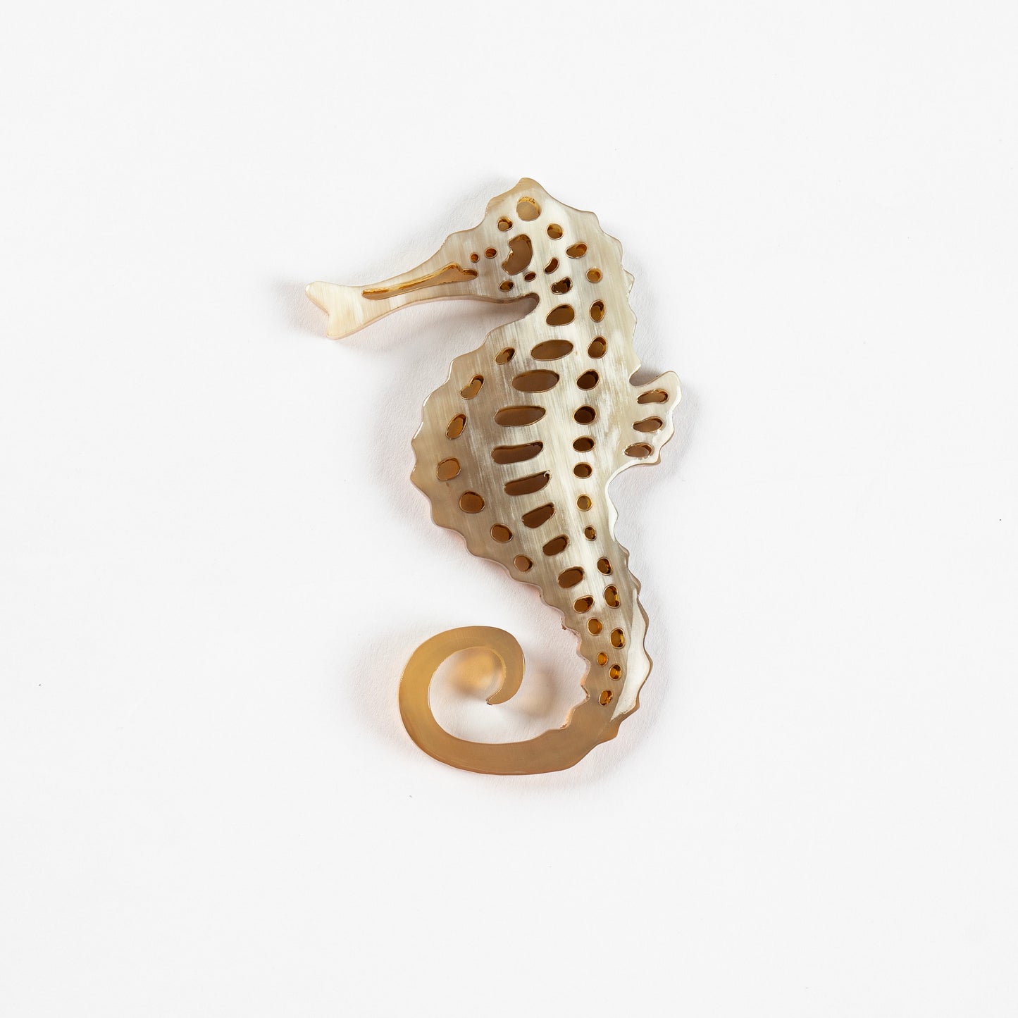 Seahorse Horn Charm Necklace