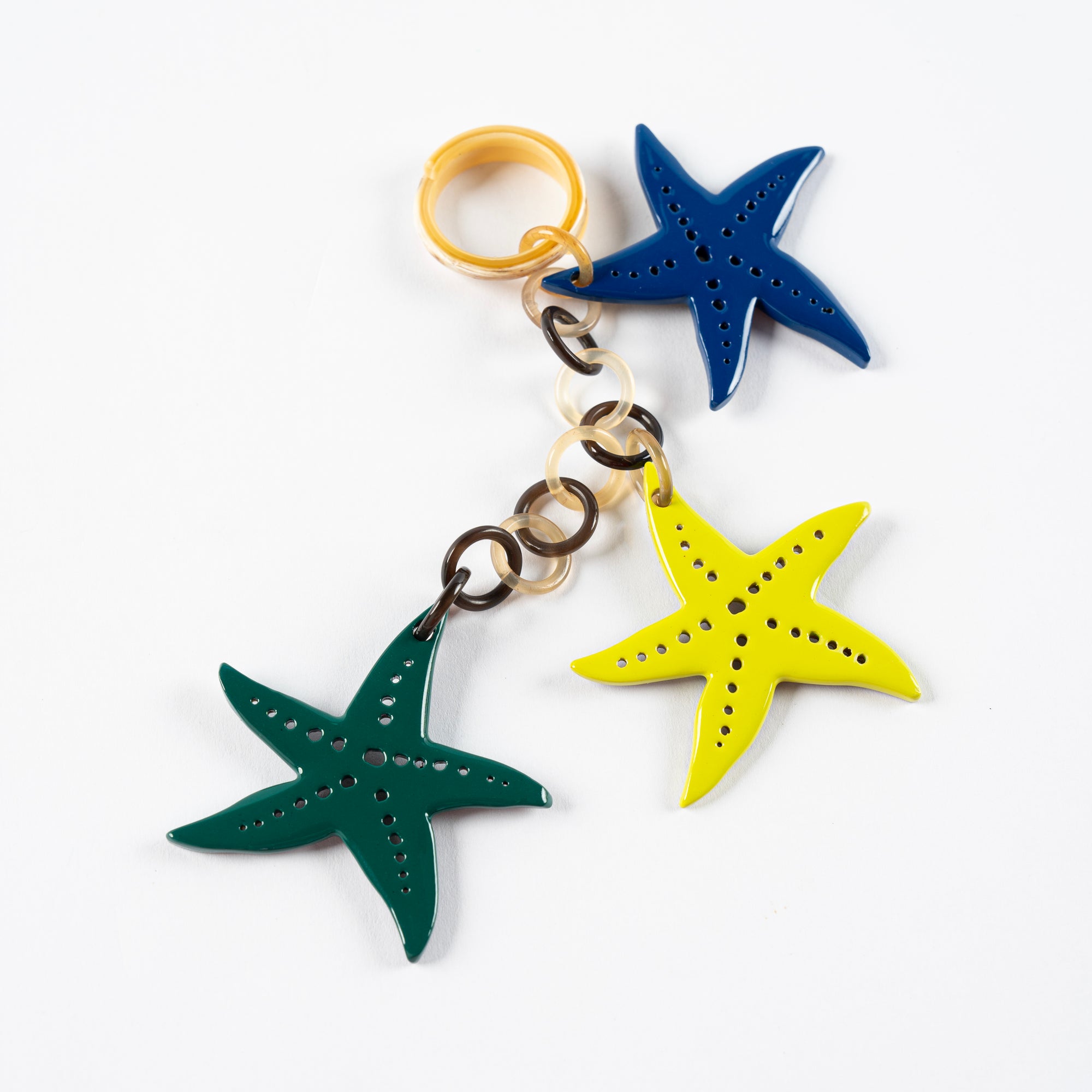 Starfish Keychain Horn Bag Charm