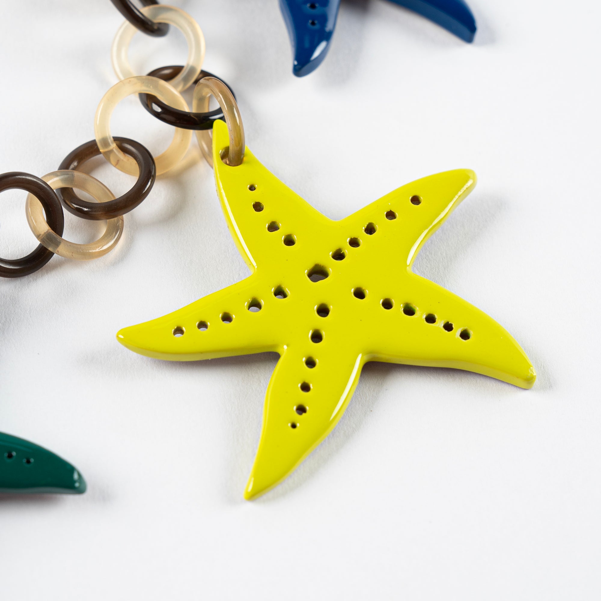 Starfish Keychain Horn Bag Charm