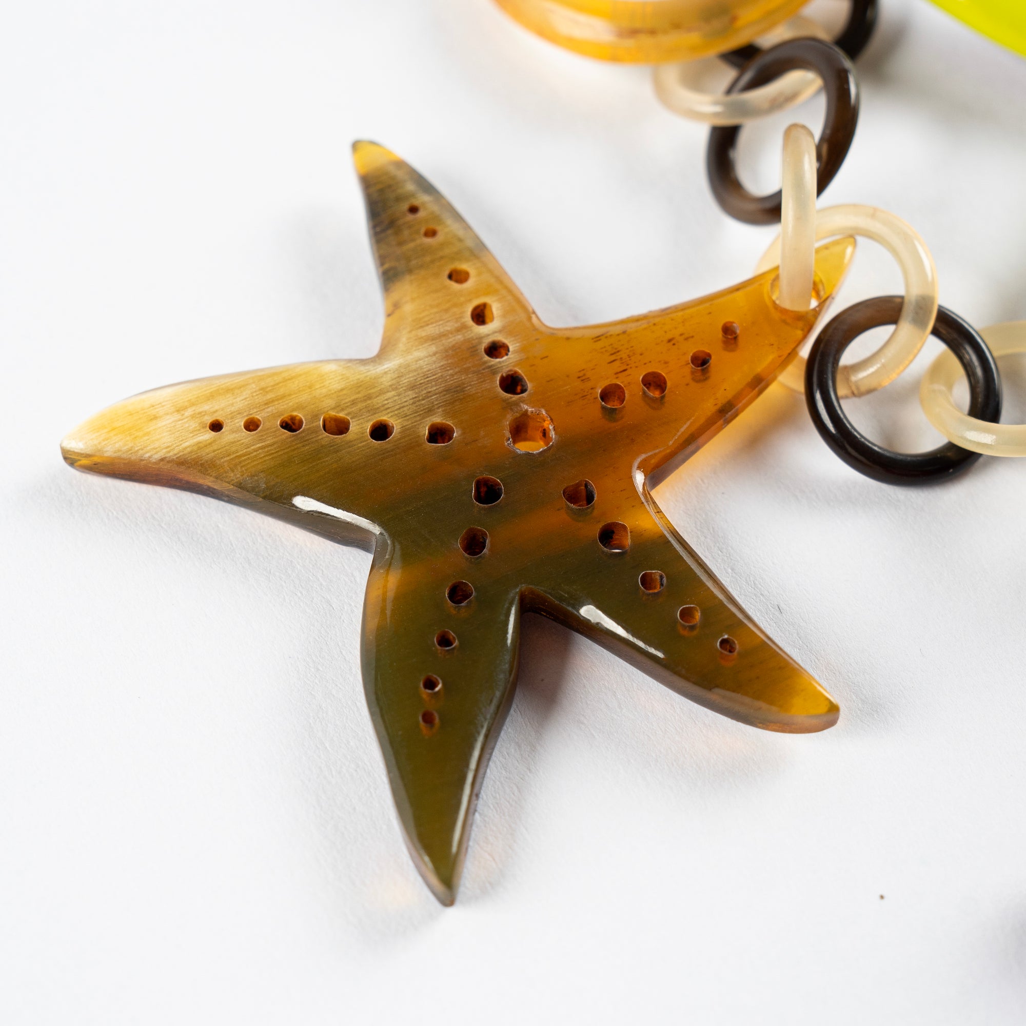 Starfish Keychain Horn Bag Charm