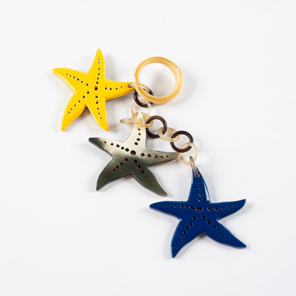 Starfish Keychain Horn Bag Charm