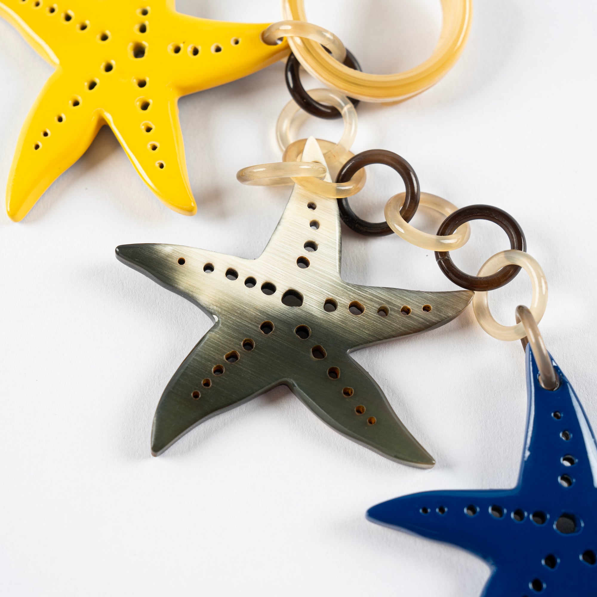 Starfish Keychain Horn Bag Charm