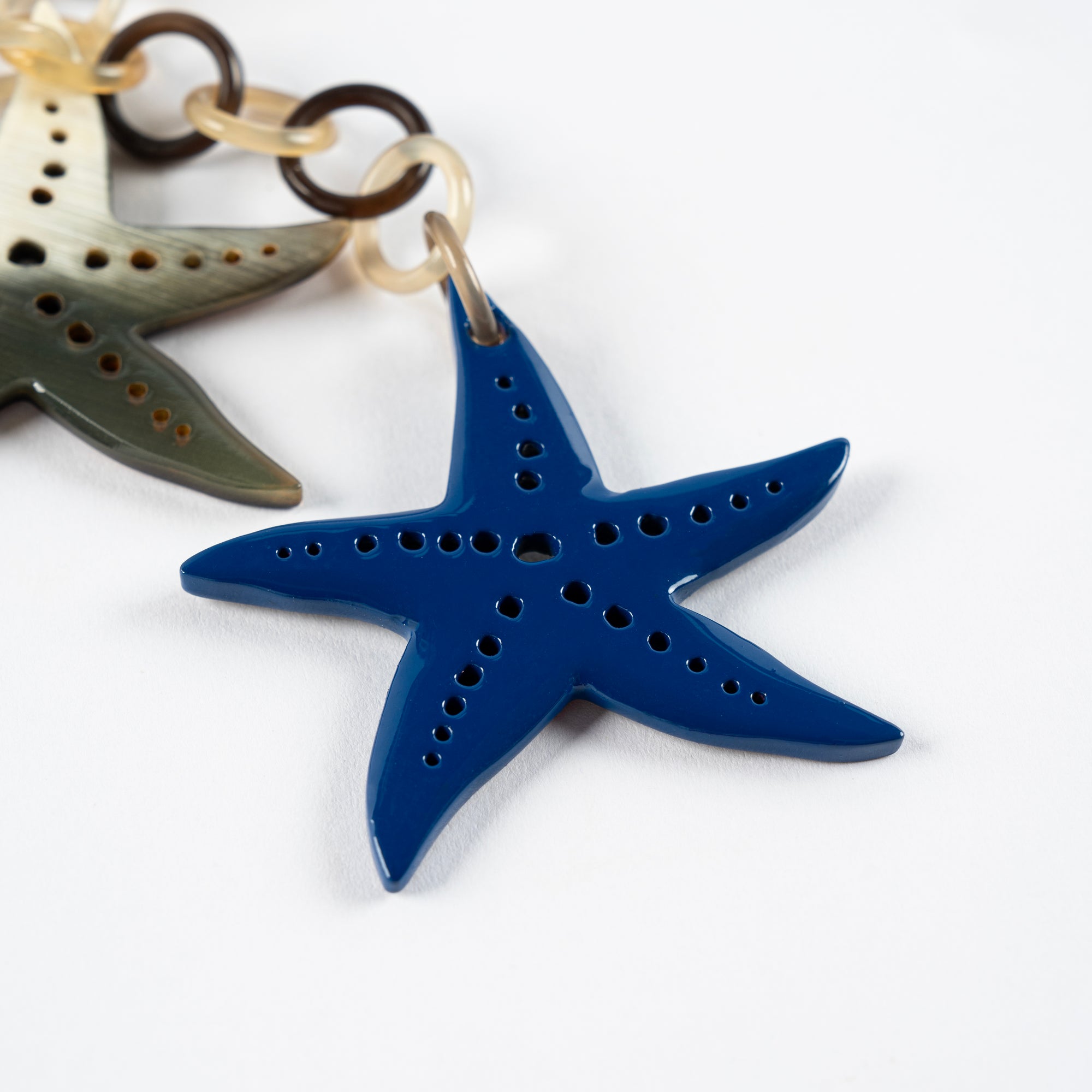 Starfish Keychain Horn Bag Charm