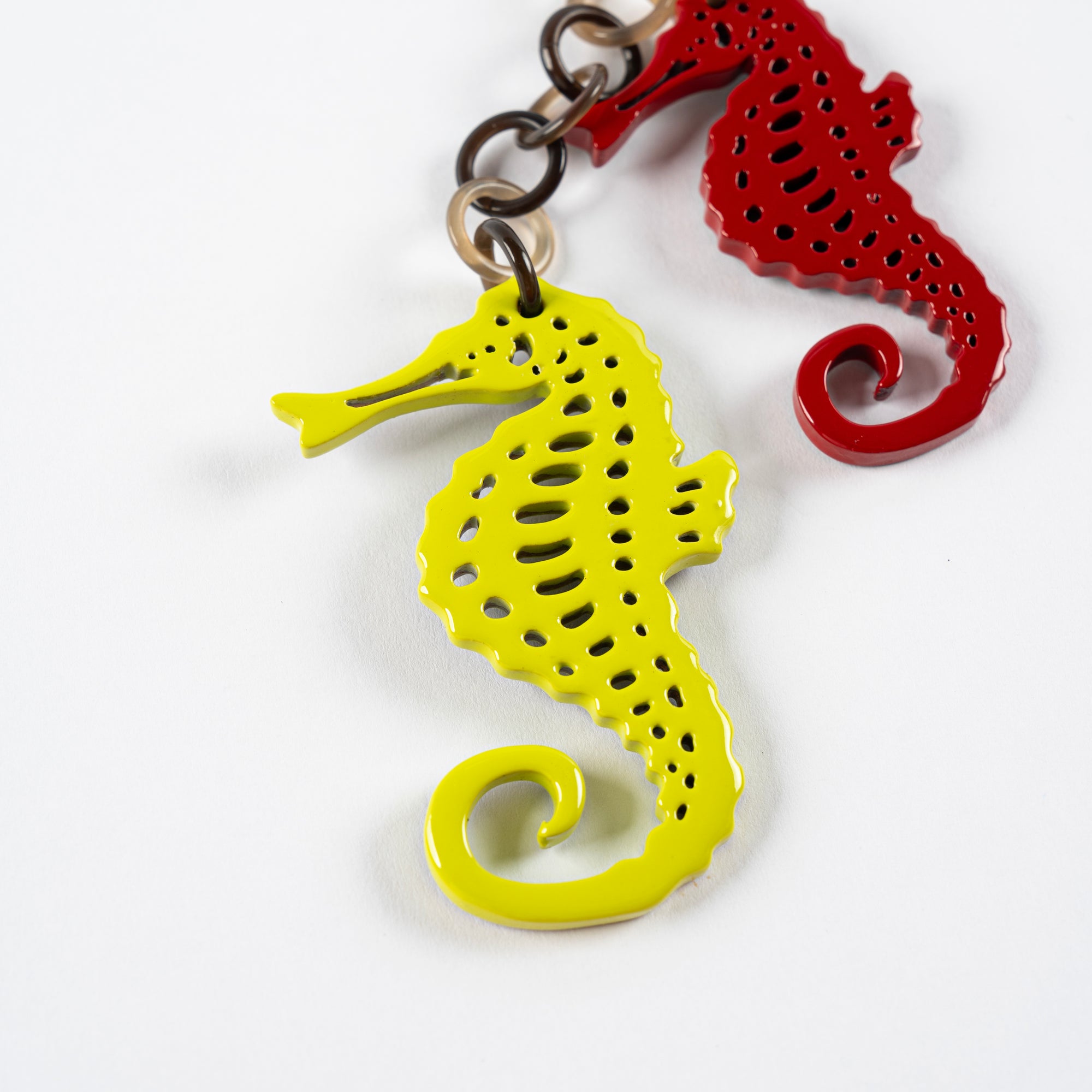 Seahorse Keychain Horn Bag Charm