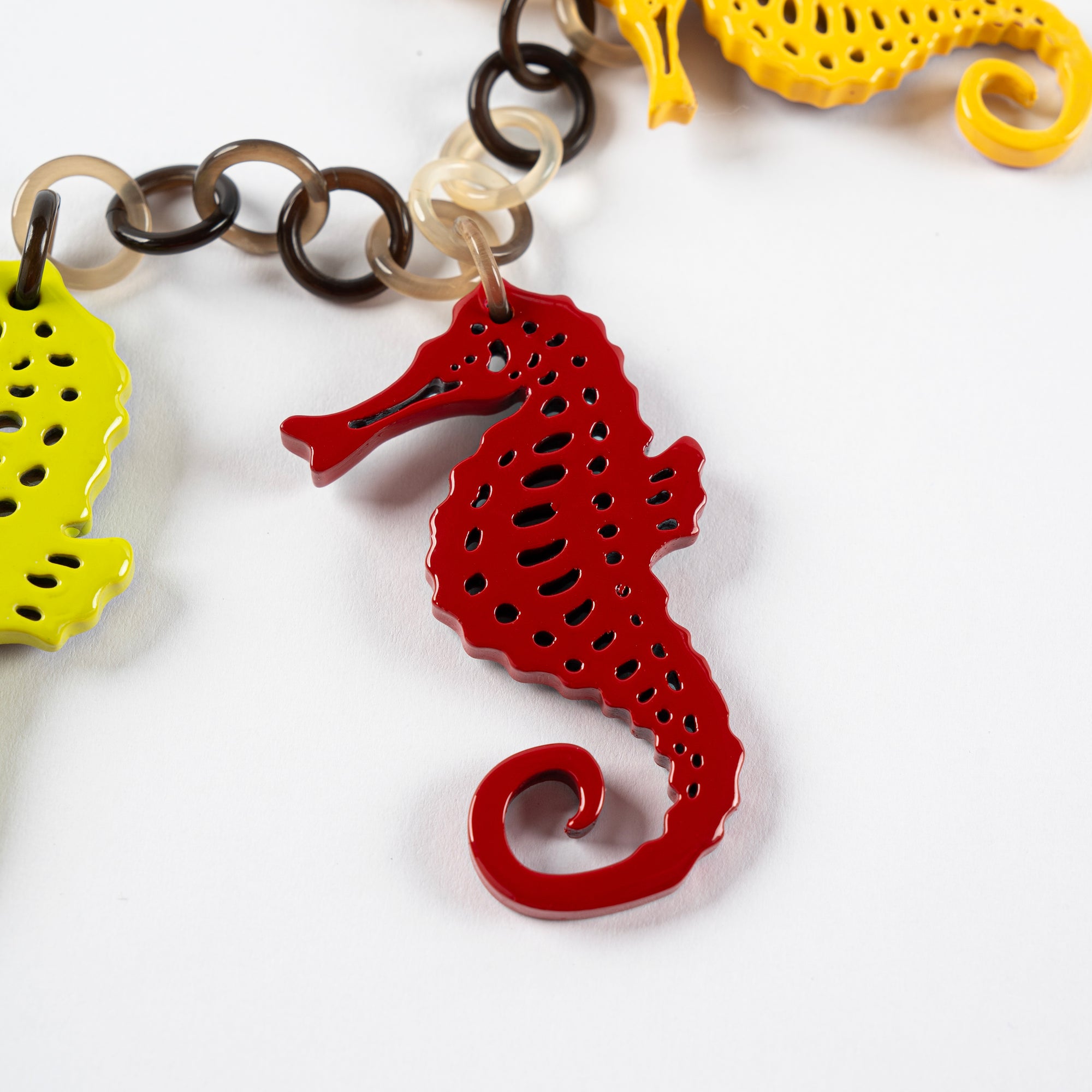 Seahorse Keychain Horn Bag Charm