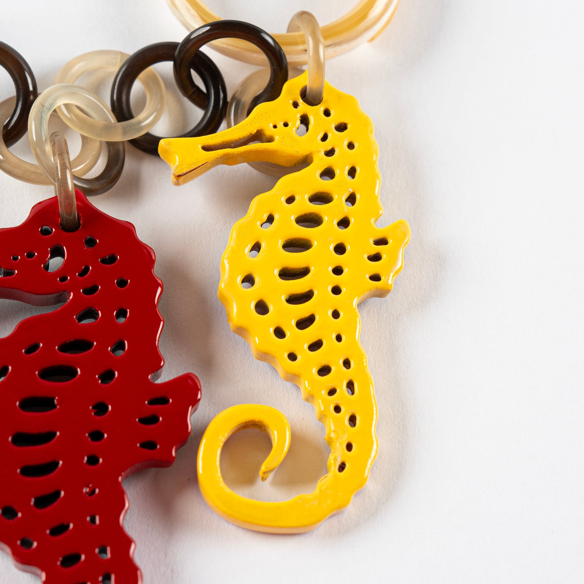 Seahorse Keychain Horn Bag Charm