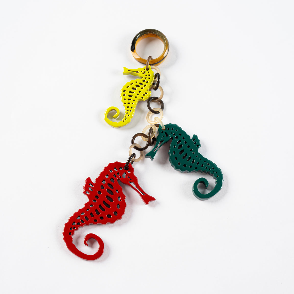 Seahorse Keychain Horn Bag Charm