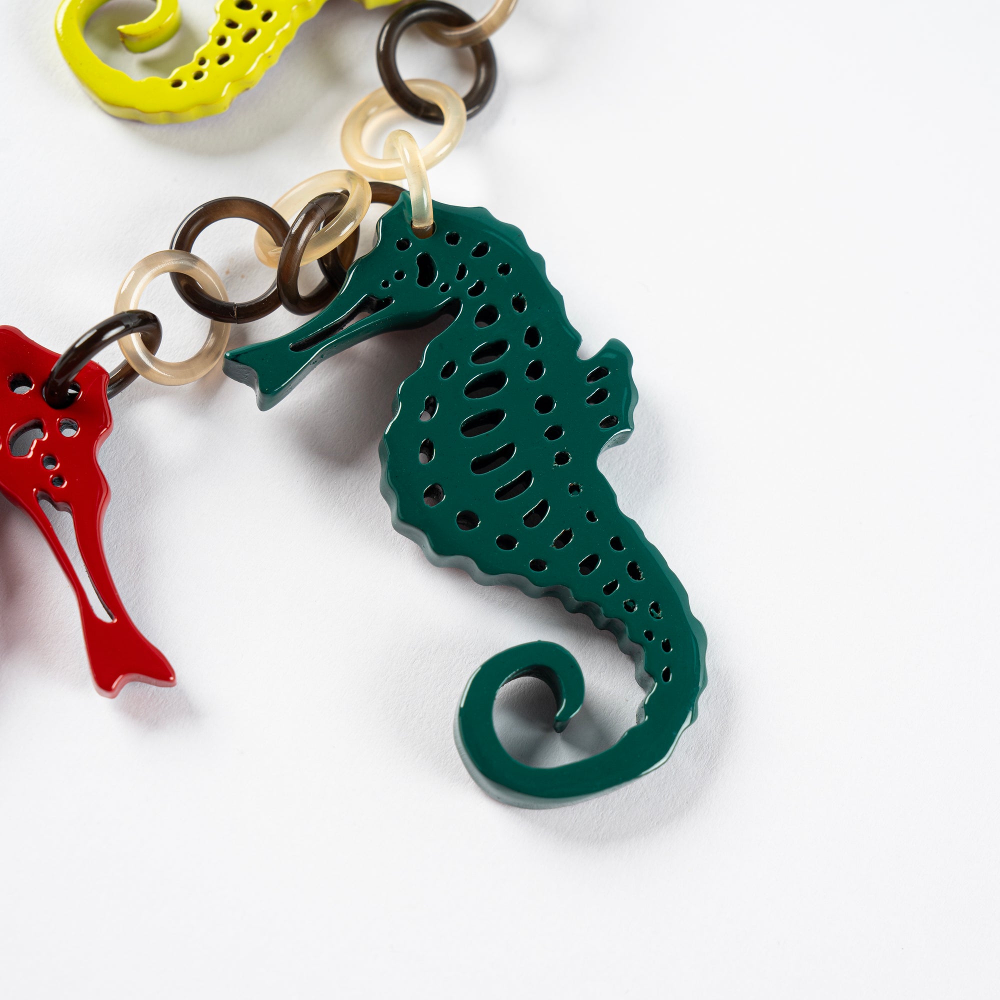 Seahorse Keychain Horn Bag Charm