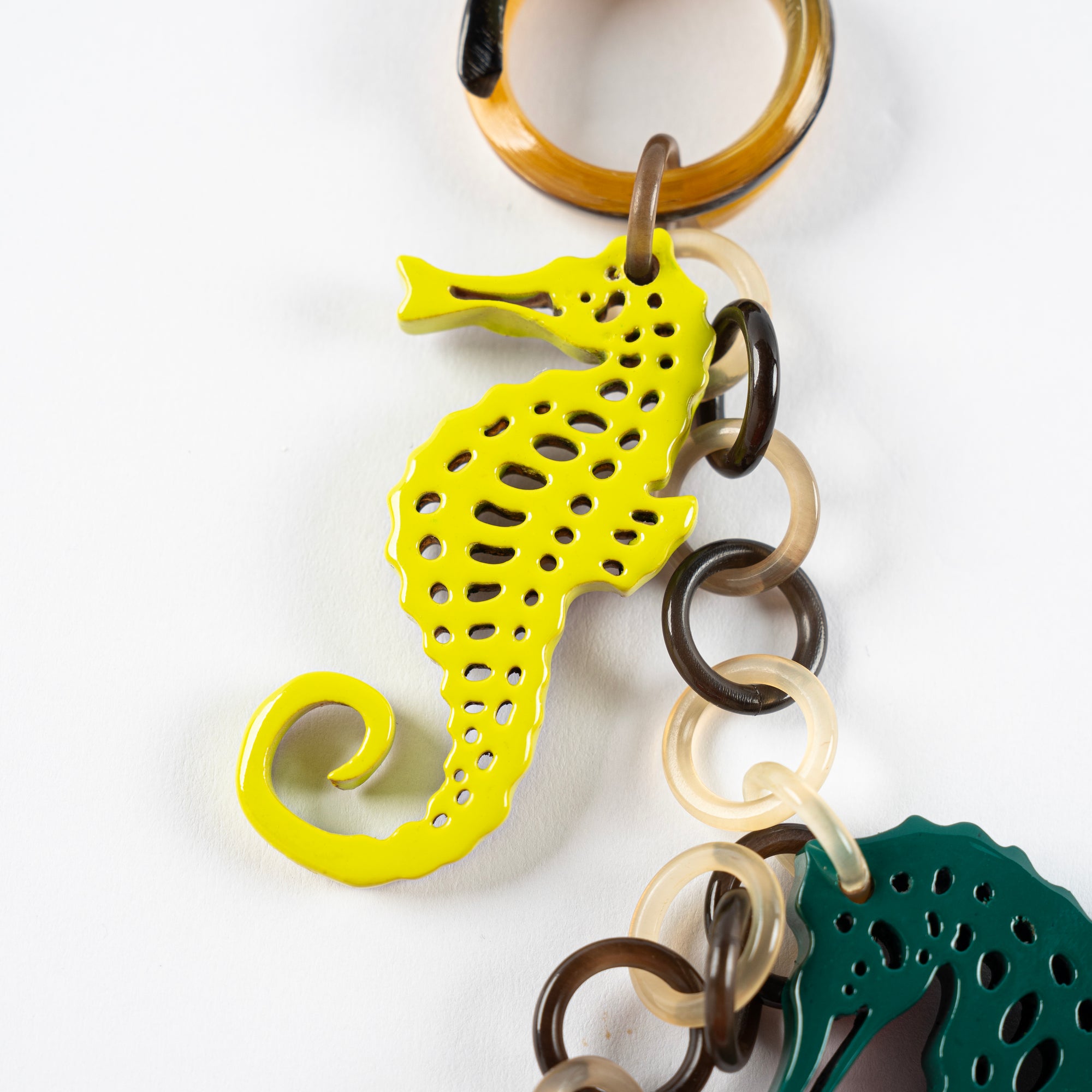 Seahorse Keychain Horn Bag Charm