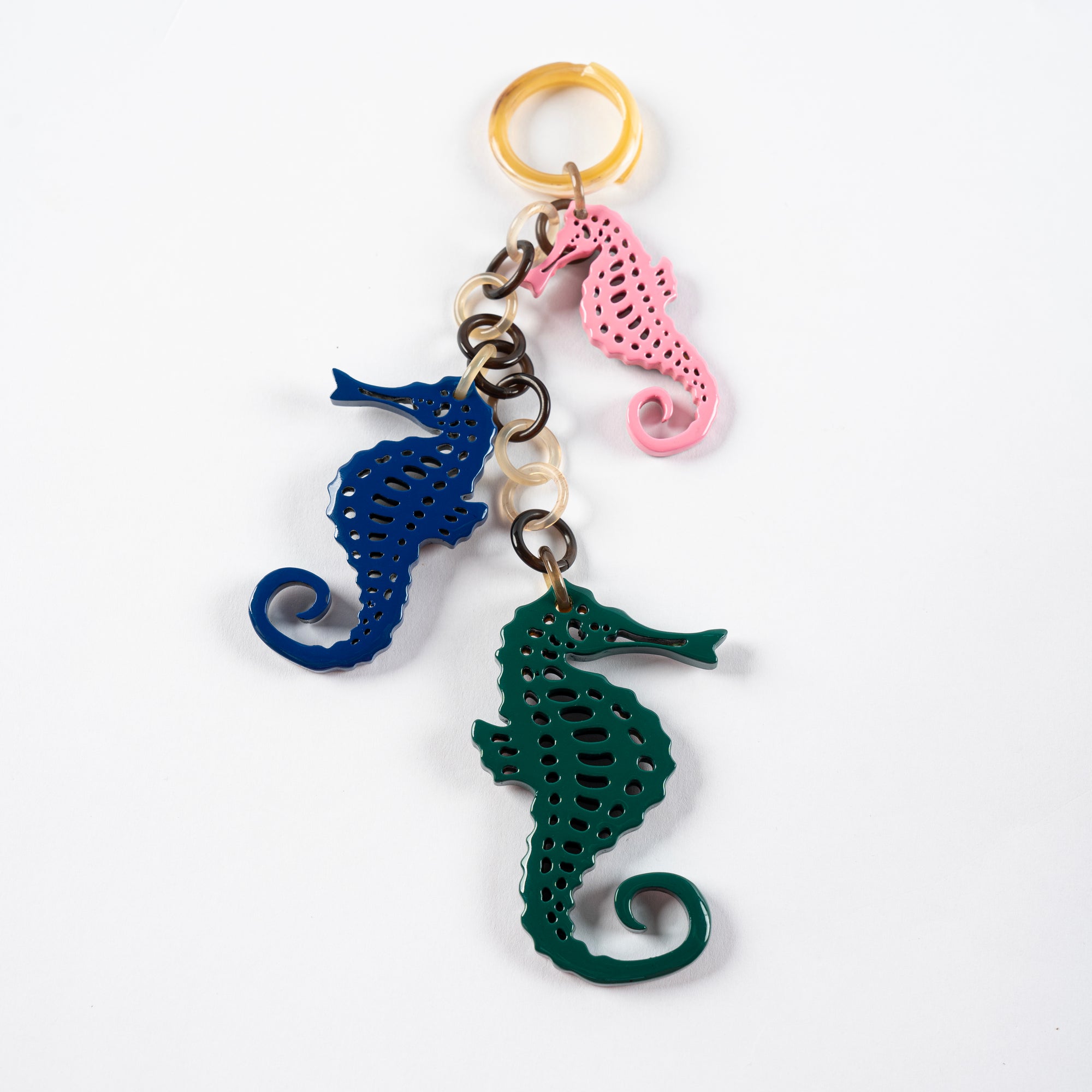 Seahorse Keychain Horn Bag Charm