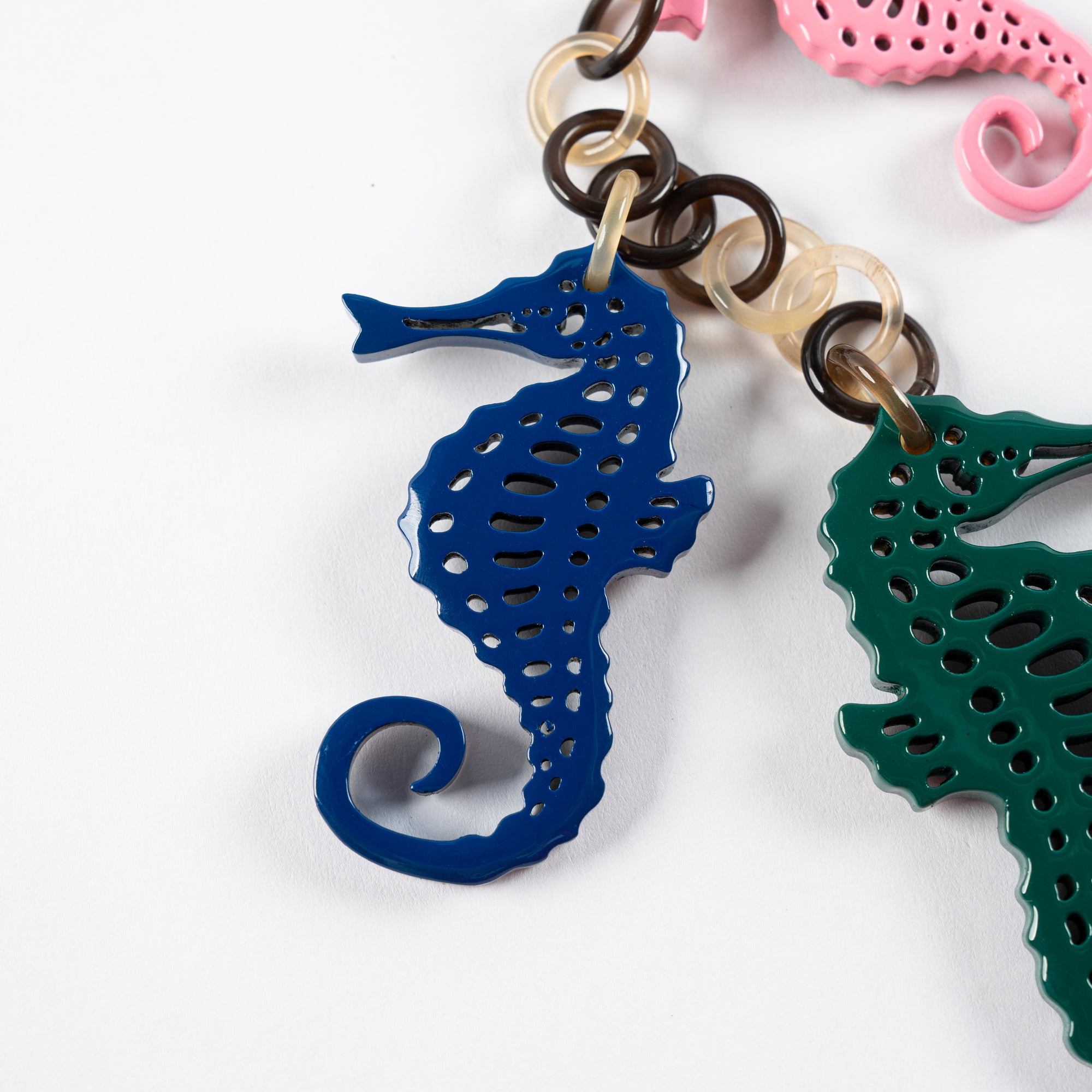 Seahorse Keychain Horn Bag Charm