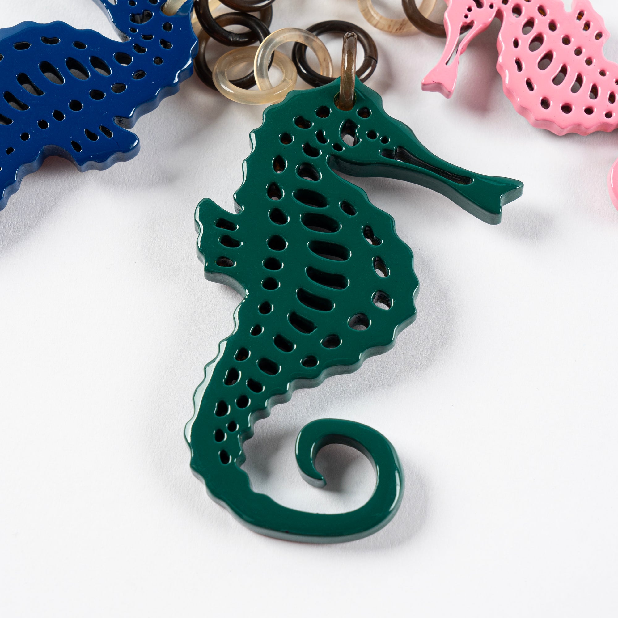 Seahorse Keychain Horn Bag Charm