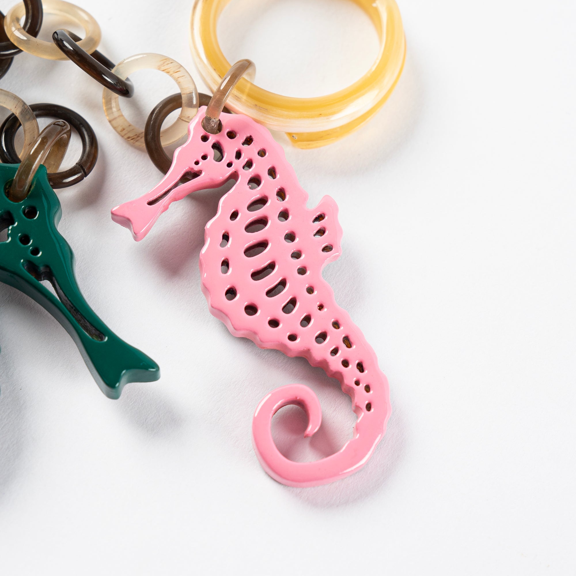 Seahorse Keychain Horn Bag Charm