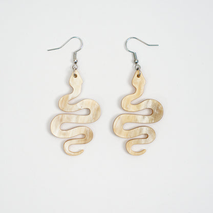 Artisan-Crafted Horn Drop Earrings