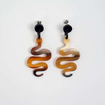 Artisan-Crafted Horn Drop Earrings