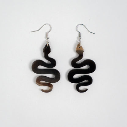 Artisan-Crafted Horn Drop Earrings