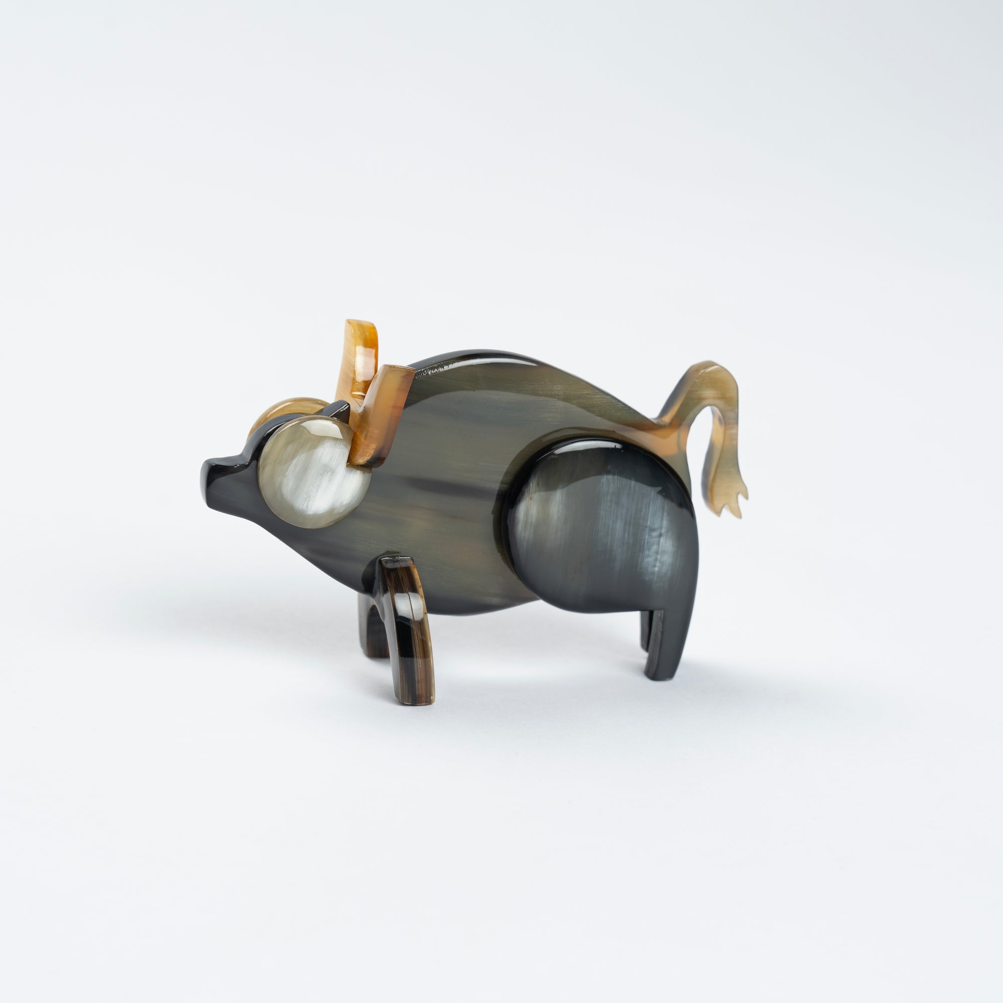 Pig Organic Horn Sculpture