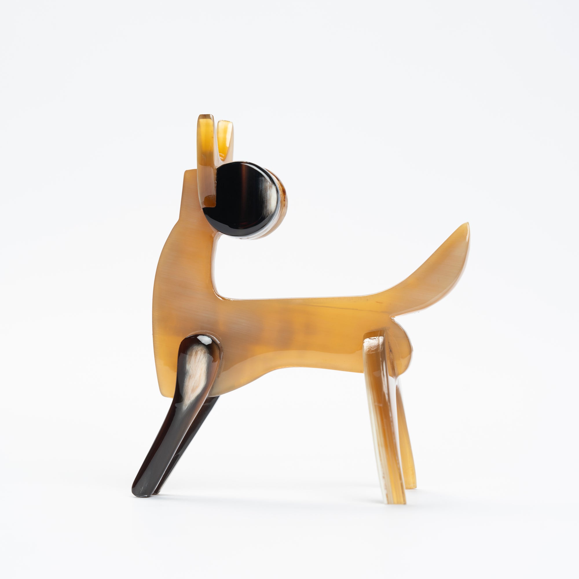 Dog Organic Horn Sculpture