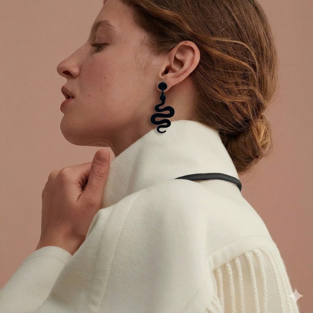 Artisan-Crafted Horn Drop Earrings