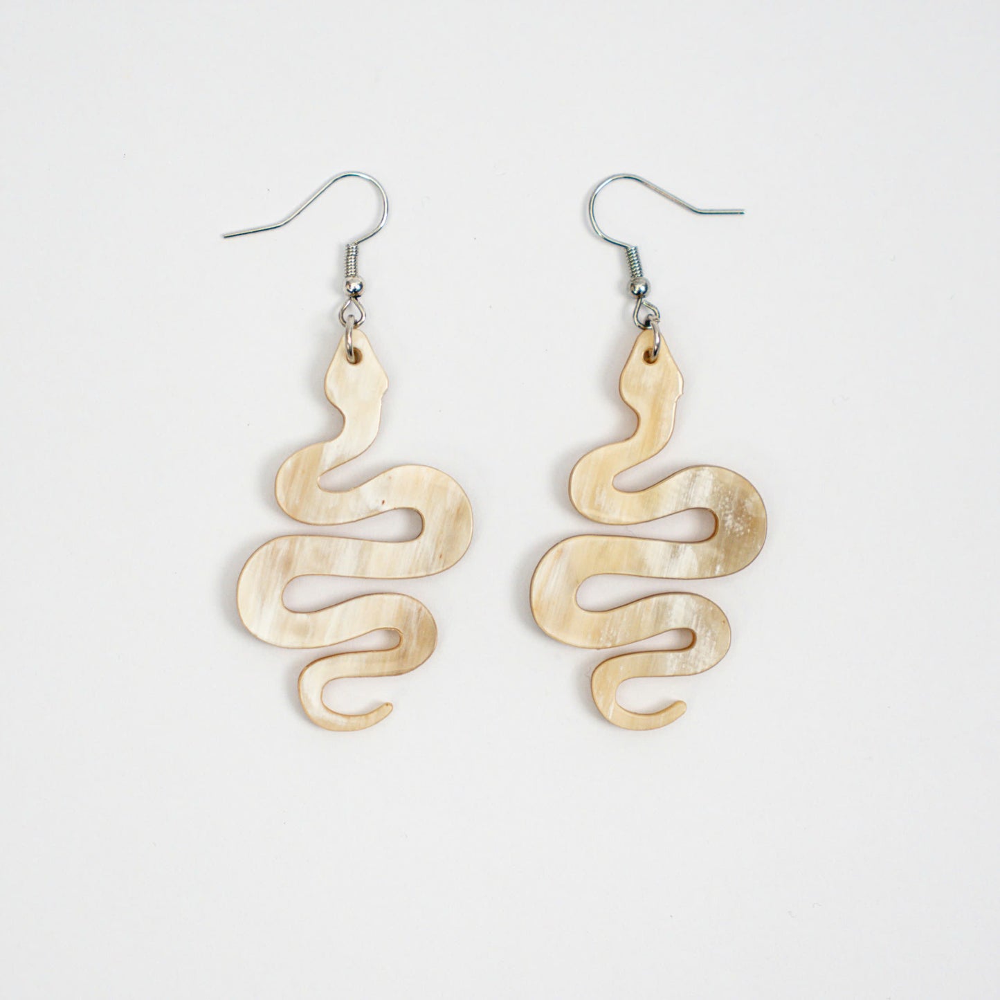Artisan-Crafted Horn Drop Earrings